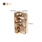 Étagère d'angle en bois manufacturé à 6 tablettes