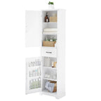 Freestanding Bathroom Cabinet with 2 Doors, Adjustable Shelves & Door Storage ,Tall Bathroom Organizer