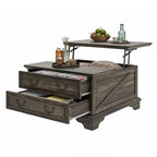 Tavolino quadrato sollevabile Moasis Farmhouse con contenitore