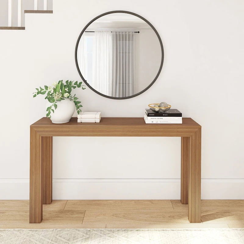 Table console moderne à planches et poutres - 56