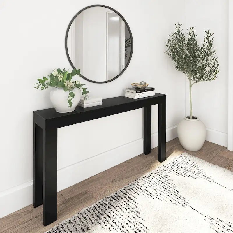 Table console moderne à planches et poutres - 56