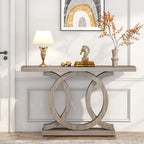 Console de 55 pouces avec piètement géométrique