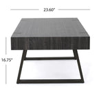 Tavolino da caffè Abitha effetto legno di Christopher Knight Home - 43.25 L x 23.60 W x 16.75 H