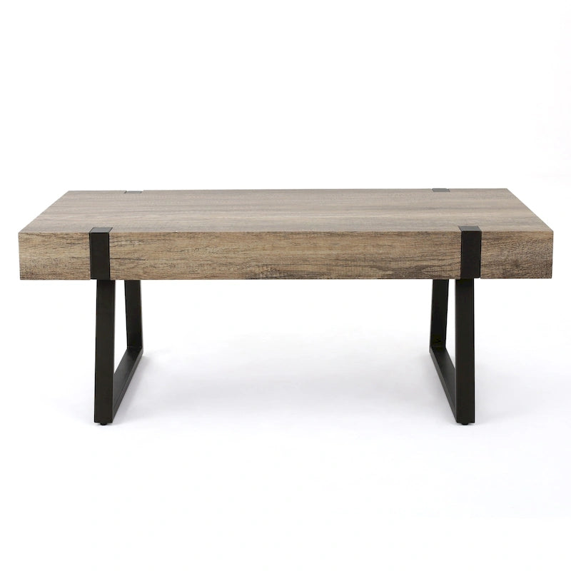 Tavolino da caffè Abitha effetto legno di Christopher Knight Home - 43.25 L x 23.60 W x 16.75 H