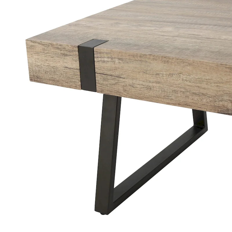 Tavolino da caffè Abitha effetto legno di Christopher Knight Home - 43.25 L x 23.60 W x 16.75 H