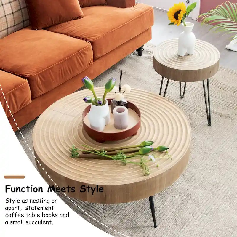 COZAYH Ensemble de 2 tables basses