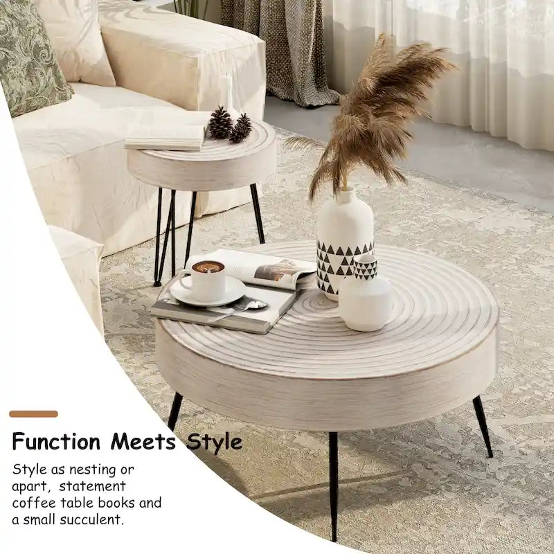 COZAYH Ensemble de 2 tables basses