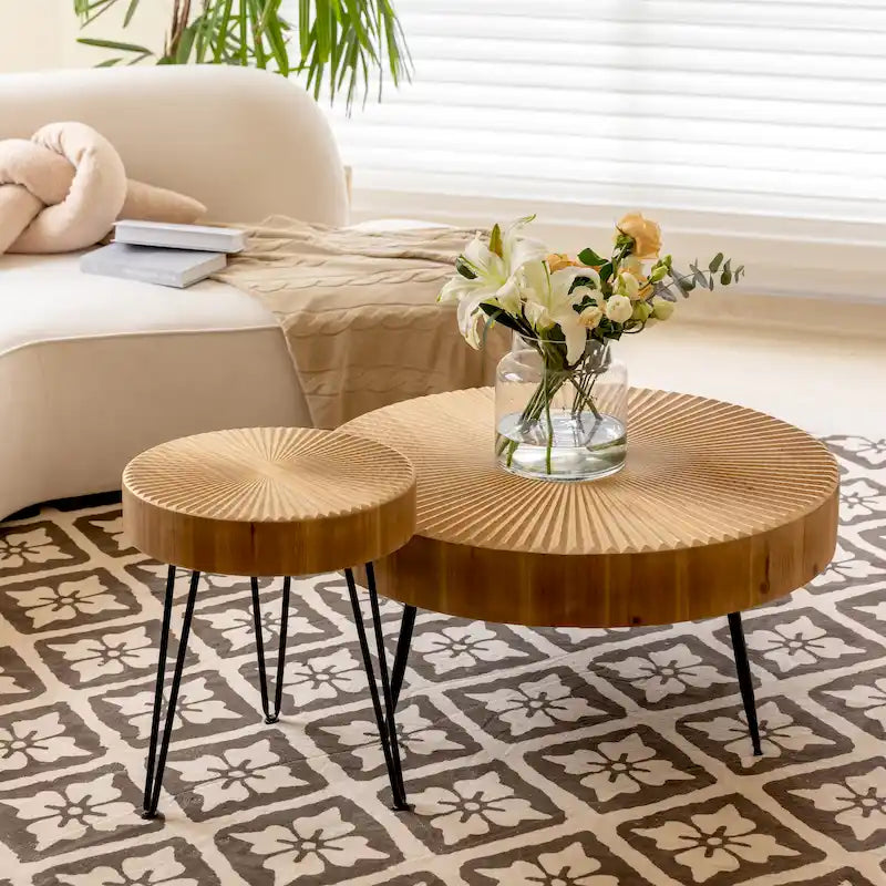 COZAYH Ensemble de 2 tables basses