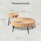 COZAYH Ensemble de 2 tables basses
