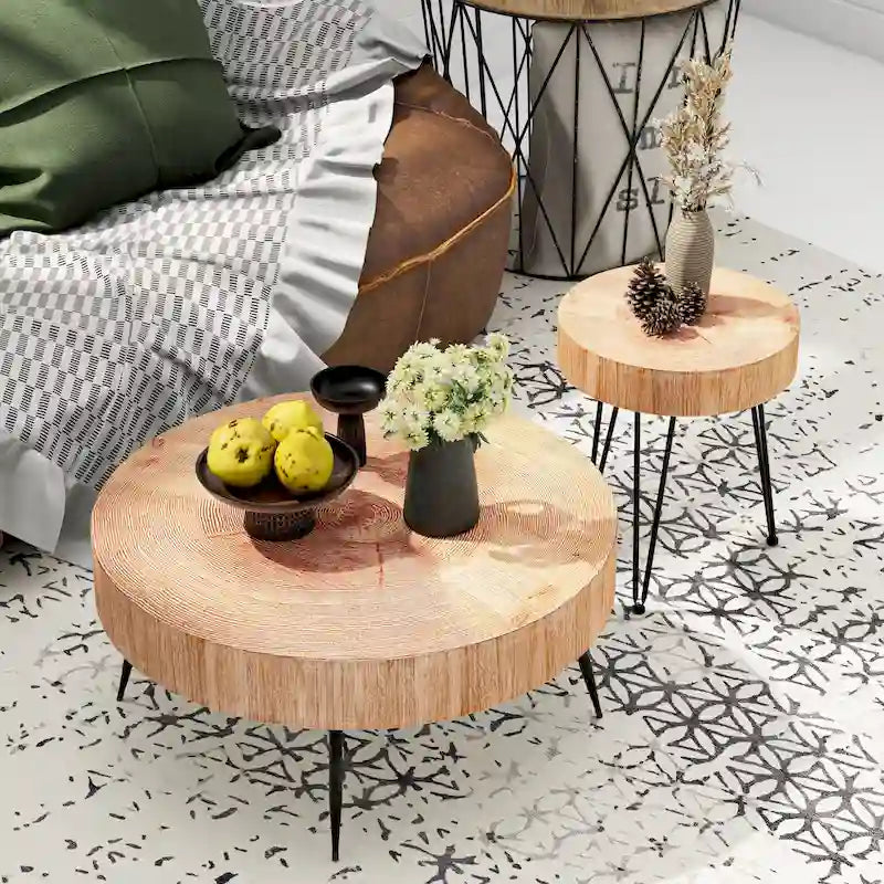 COZAYH Ensemble de 2 tables basses