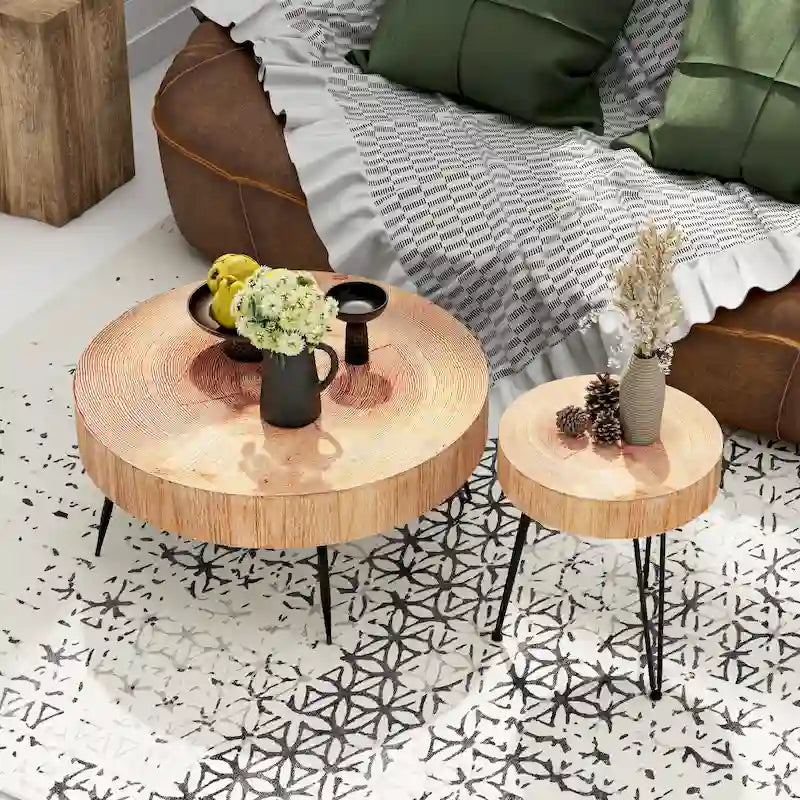 COZAYH Ensemble de 2 tables basses