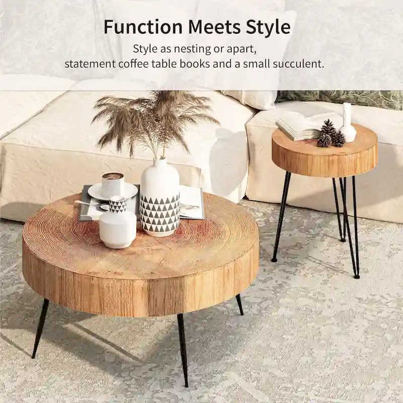 COZAYH Ensemble de 2 tables basses
