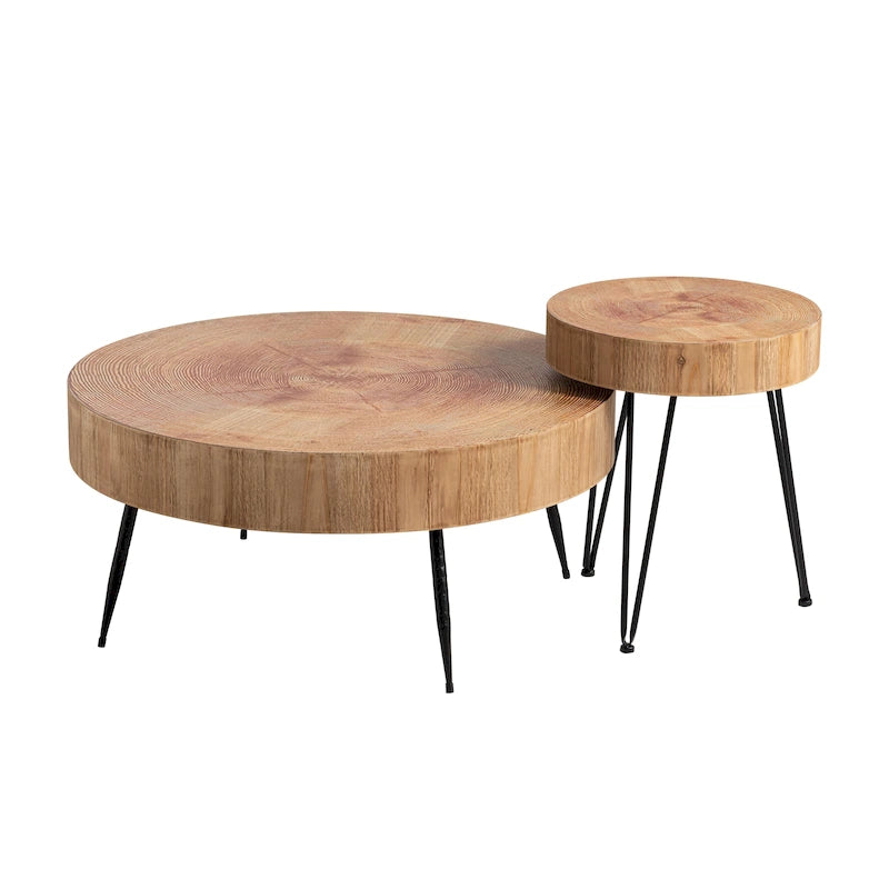 COZAYH Ensemble de 2 tables basses