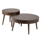 Tavolino da salotto in legno massello marrone rustico COSIEST