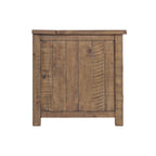 Table d'appoint de chevet Monterey en bois massif avec prises de courant cachées