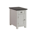 Table d'appoint de chevet Monterey en bois massif avec prises de courant cachées