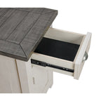 Table d'appoint de chevet Monterey en bois massif avec prises de courant cachées