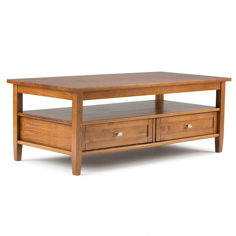 WYNDENHALL Norfolk Tavolino da salotto transizionale in legno - 122 cm di larghezza