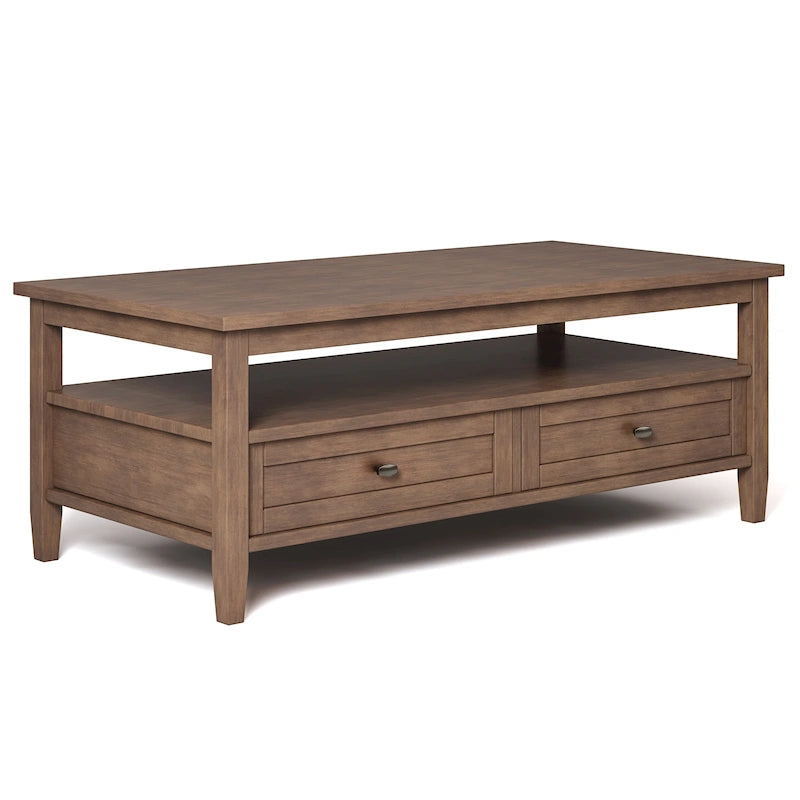 WYNDENHALL Norfolk Tavolino da salotto transizionale in legno - 122 cm di larghezza