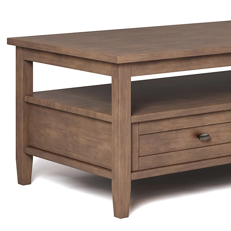 WYNDENHALL Norfolk Tavolino da salotto transizionale in legno - 122 cm di larghezza