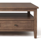 WYNDENHALL Norfolk Tavolino da salotto transizionale in legno - 122 cm di larghezza