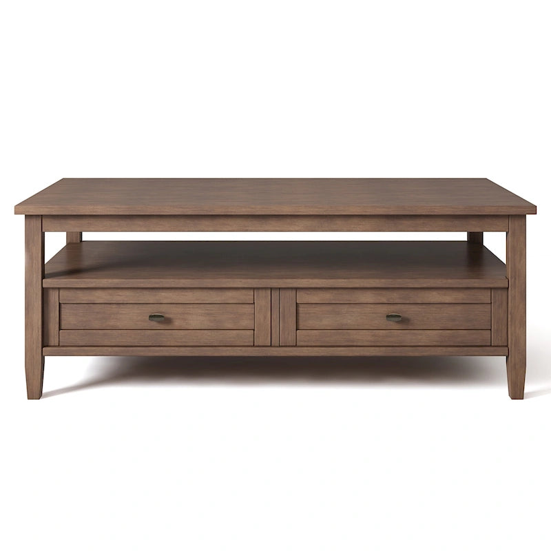 WYNDENHALL Norfolk Tavolino da salotto transizionale in legno - 122 cm di larghezza