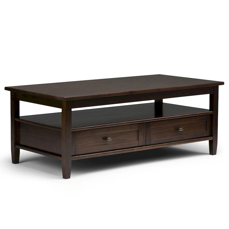 WYNDENHALL Norfolk Tavolino da salotto transizionale in legno - 122 cm di larghezza