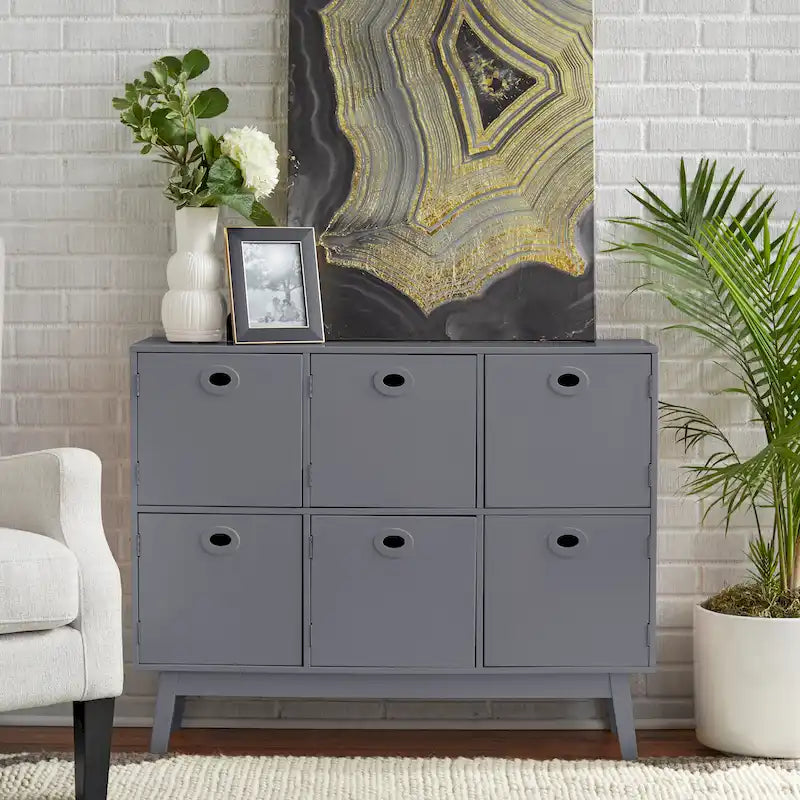 Mobile contenitore a 6 ante Jamie Simple Living, stile moderno di metà secolo