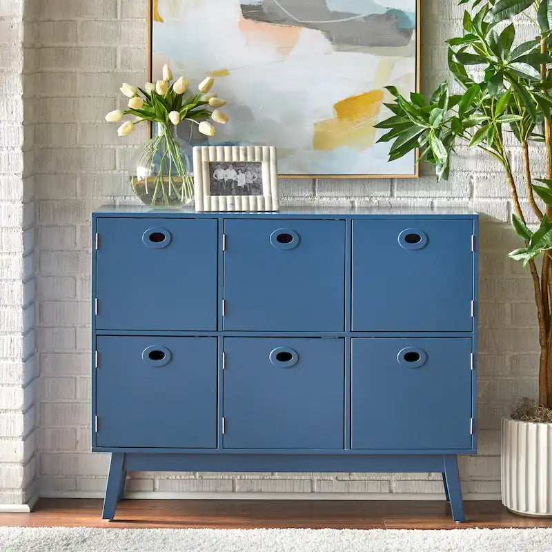 Mobile contenitore a 6 ante Jamie Simple Living, stile moderno di metà secolo