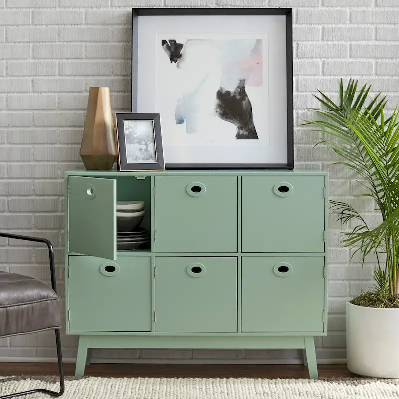 Mobile contenitore a 6 ante Jamie Simple Living, stile moderno di metà secolo