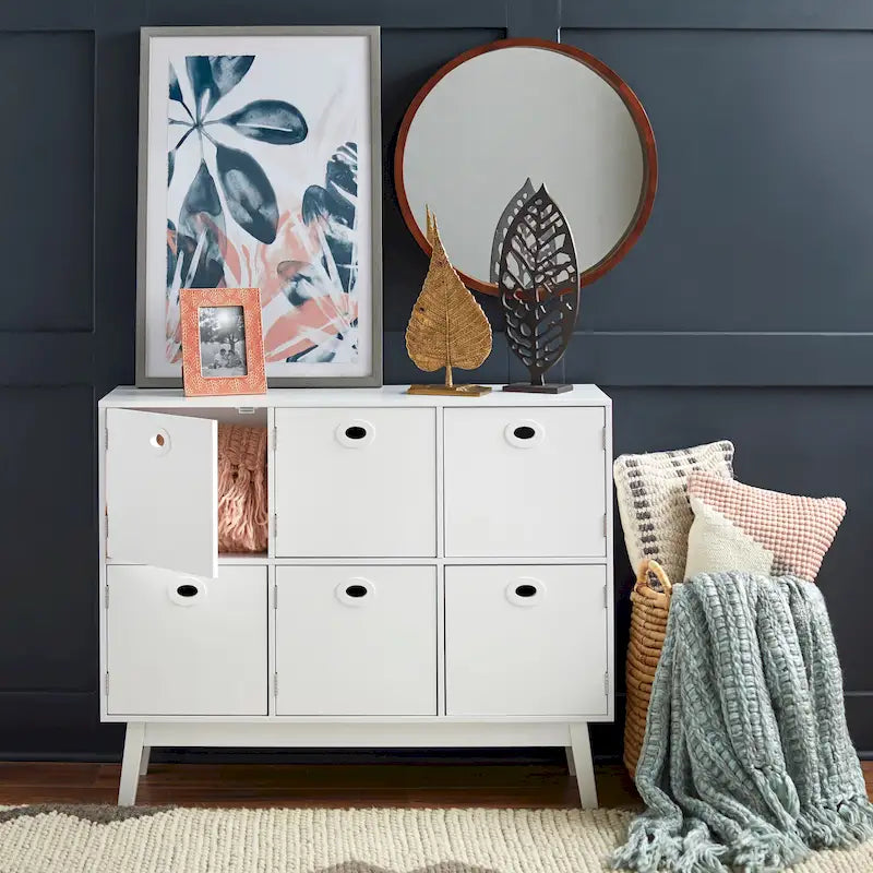 Mobile contenitore a 6 ante Jamie Simple Living, stile moderno di metà secolo
