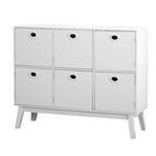 Mobile contenitore a 6 ante Jamie Simple Living, stile moderno di metà secolo