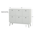 Mobile contenitore a 6 ante Jamie Simple Living, stile moderno di metà secolo