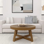 Tavolino classico Plank and Beam rotondo - 36