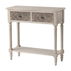COSIEST Vintage Solid Wood 2-Drawers Console Table-31.5W x 12L x 30H