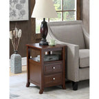 Convenience Concepts Melbourne 2 Drawer End Table with Shelf