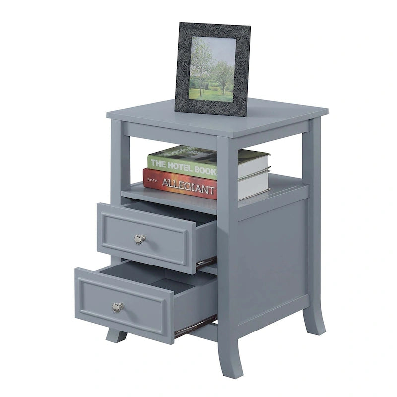 Tavolino finale con 2 cassetti e ripiano Convenience Concepts Melbourne