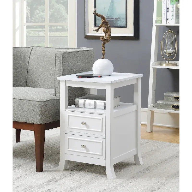 Tavolino finale con 2 cassetti e ripiano Convenience Concepts Melbourne
