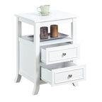 Tavolino finale con 2 cassetti e ripiano Convenience Concepts Melbourne