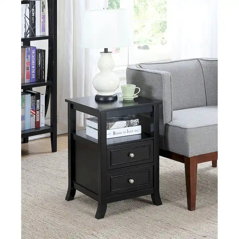 Tavolino finale con 2 cassetti e ripiano Convenience Concepts Melbourne
