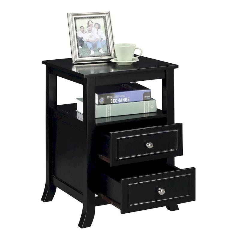 Tavolino finale con 2 cassetti e ripiano Convenience Concepts Melbourne