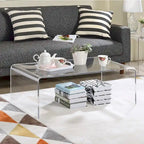 Table basse moderne en acrylique transparent