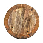 Tavolino da caffè Arthur Mango Wood di forma rotonda, Marrone scuro
