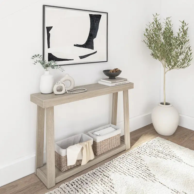 Plank and Beam Tavolo Consolle Classico con Mensola - 46
