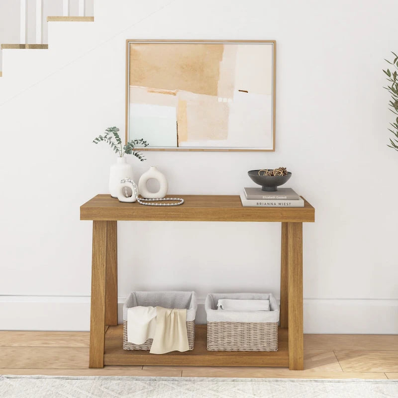 Plank and Beam Tavolo Consolle Classico con Mensola - 46