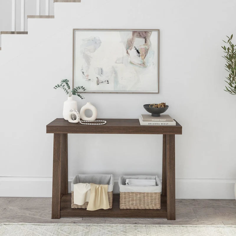 Plank and Beam Tavolo Consolle Classico con Mensola - 46
