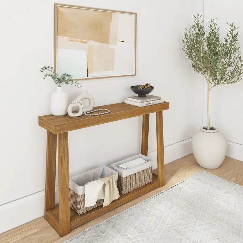 Plank and Beam Tavolo Consolle Classico con Mensola - 46