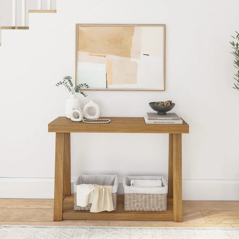 Plank and Beam Tavolo Consolle Classico con Mensola - 46