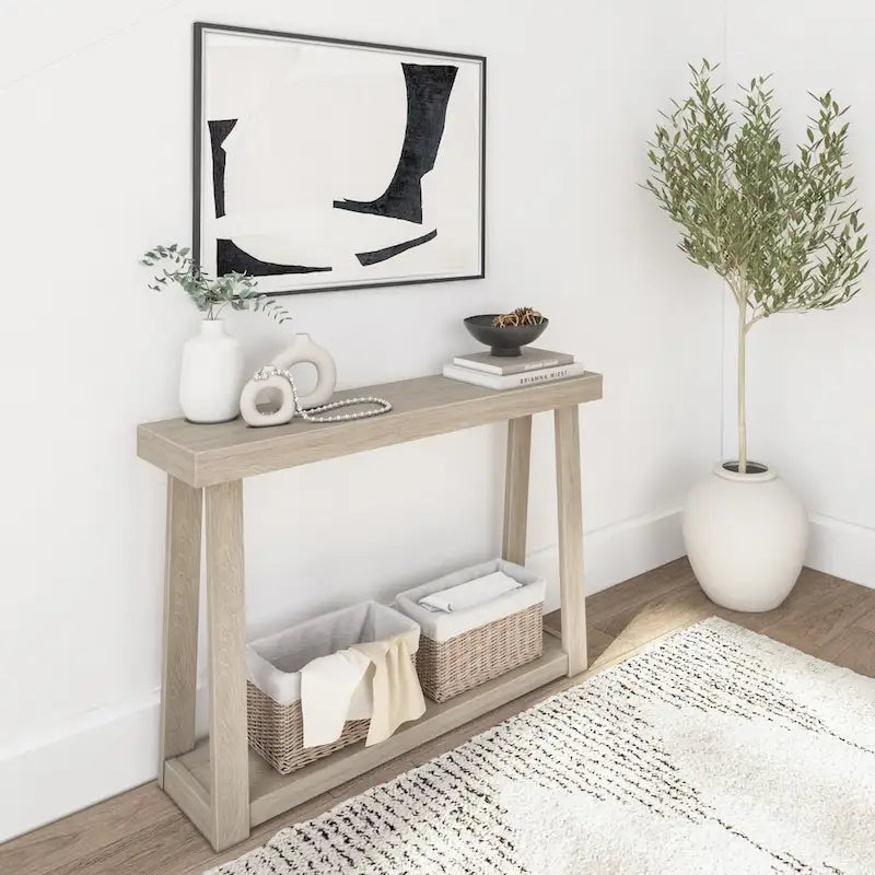 Plank and Beam Tavolo Consolle Classico con Mensola - 46