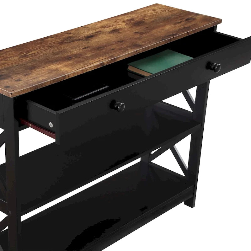 Convenience Concepts Tavolo Consolle Oxford a 1 Cassetto con Ripiani